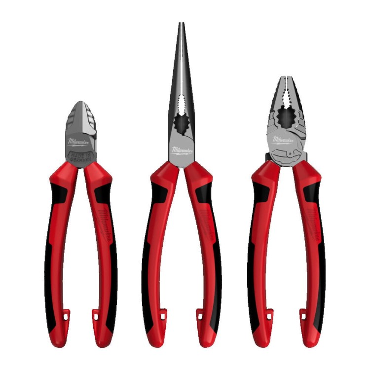 Zestaw szczypiec 3szt. (uniwersalne 180mm, boczne 160mm, długie 205mm)