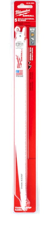 Brzeszczoty uniwersalne (drewno, metal, pvc) Długość 300mm Opakowanie 5 sztuk Ilość zębów na cal 8/12