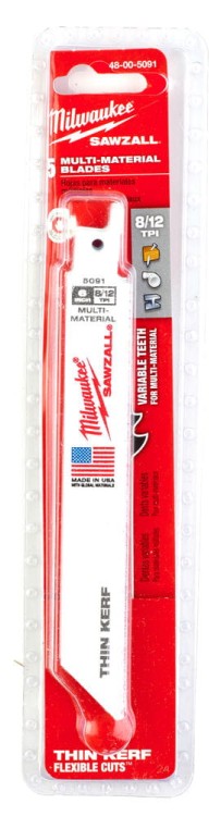 Brzeszczoty uniwersalne (drewno, metal, pvc) Długość 150mm Opakowanie 5 sztuk Ilość zębów na cal 8/12