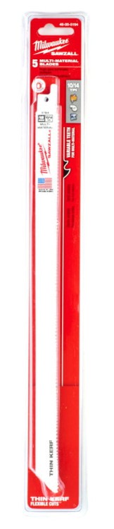 Brzeszczoty uniwersalne (drewno, metal, pvc) Długość 300mm Opakowanie 5 sztuk Ilość zębów na cal 10/14