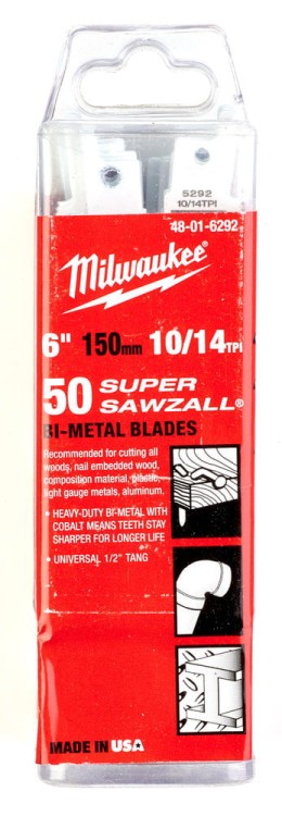 Brzeszczoty uniwersalne (drewno, metal, pvc) Długość 150mm Opakowanie 50 sztuk Ilość zębów na cal 10/14