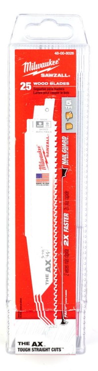 Brzeszczoty Heavy Duty AX Drewno z metalem: do prac wyburzeniowych Długość 230mm Opakowanie 25 sztuk