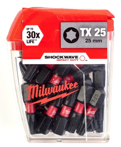 Bity udarowe Shockwave (opakowanie zbiorcze) TYP TX25 DŁUGOŚĆ 25mm