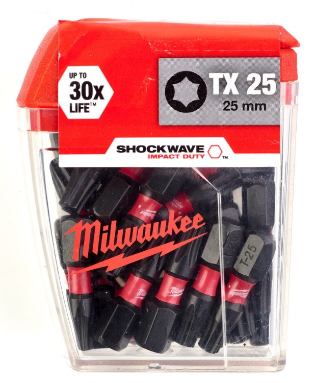 Bity udarowe Shockwave (opakowanie zbiorcze) TYP TX25 DŁUGOŚĆ 25mm