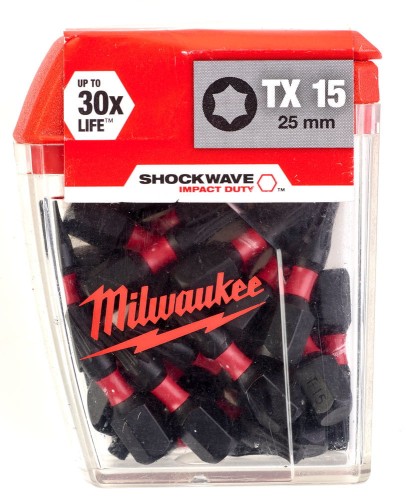 Bity udarowe Shockwave (opakowanie zbiorcze) TYP TX15 DŁUGOŚĆ 25mm