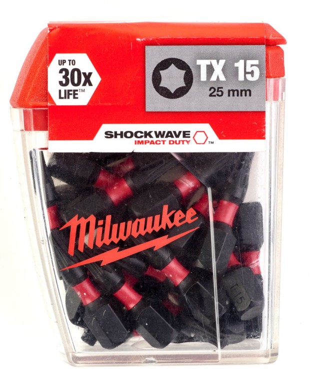 Bity udarowe Shockwave (opakowanie zbiorcze) TYP TX15 DŁUGOŚĆ 25mm