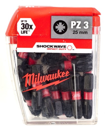 Bity udarowe Shockwave (opakowanie zbiorcze) TYP PZ3 DŁUGOŚĆ 25mm