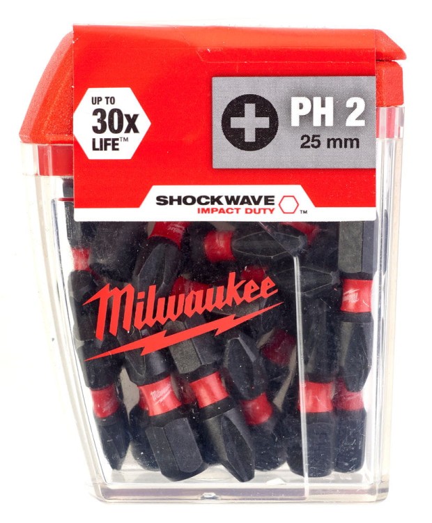Bity udarowe Shockwave (opakowanie zbiorcze) TYP PH2 DŁUGOŚĆ 25mm