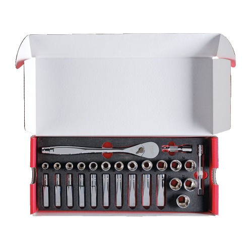 Wkładka piankowa z grzechotką i nasadkami 1/2˝ - do wózków narzędziowych